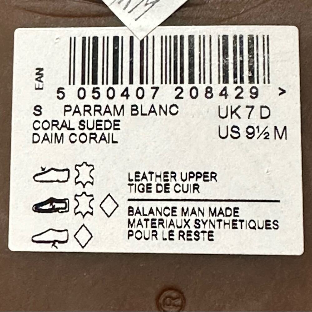 CLARKS ARTISAN Suede Parram Blanc low wedge sandal, size9.5 NWT, orange/coral - Picture 12 of 14